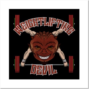 Weightlifting Devil Posters and Art